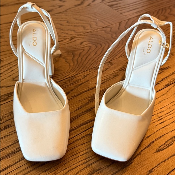 ALDO Women's Cream Heeled Sandals - Picture 1 of 3